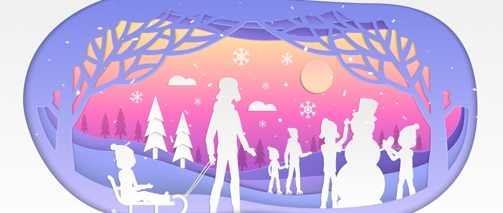 Papercut winter holiday